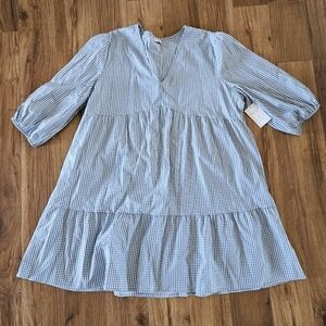 NLT Blue Gingham Dress 3X